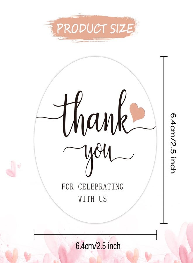 Whaline 100Pcs Thank You Gift Tags Round Shape Paper Tags Bronzing Heart Hanging Labels Heart Script Name Tags Cardstock Tags with String for Baby Bridal Shower Birthday Wedding DIY Gift Party Favor - Image 2